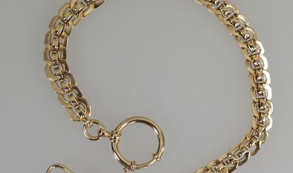 Antieke gouden horlogeketting