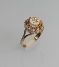 Antieke gouden ring met diamant